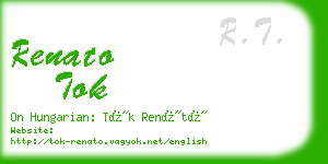 renato tok business card
